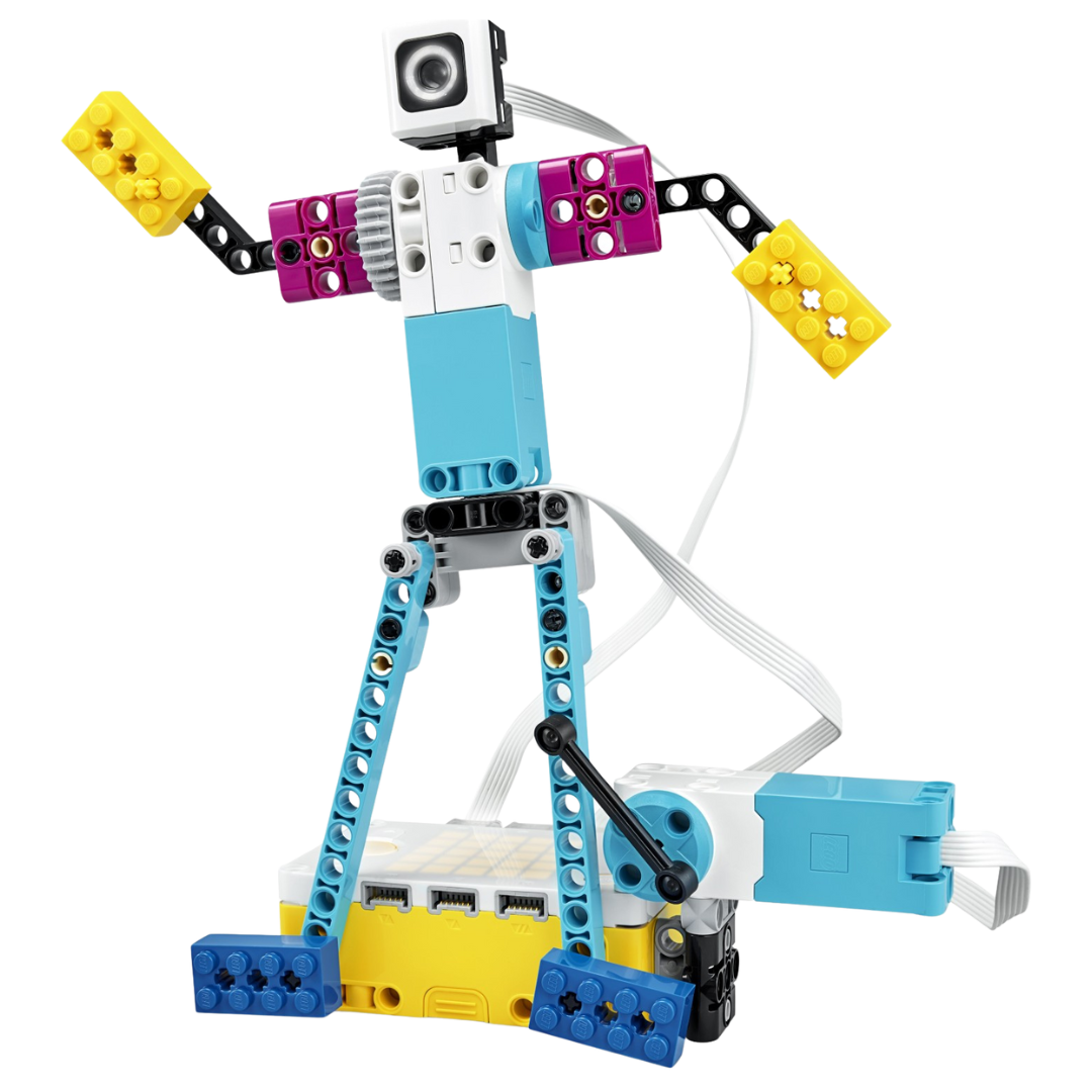 Roboterfigur aus LEGO Spike Prime, gebaut von Kindern