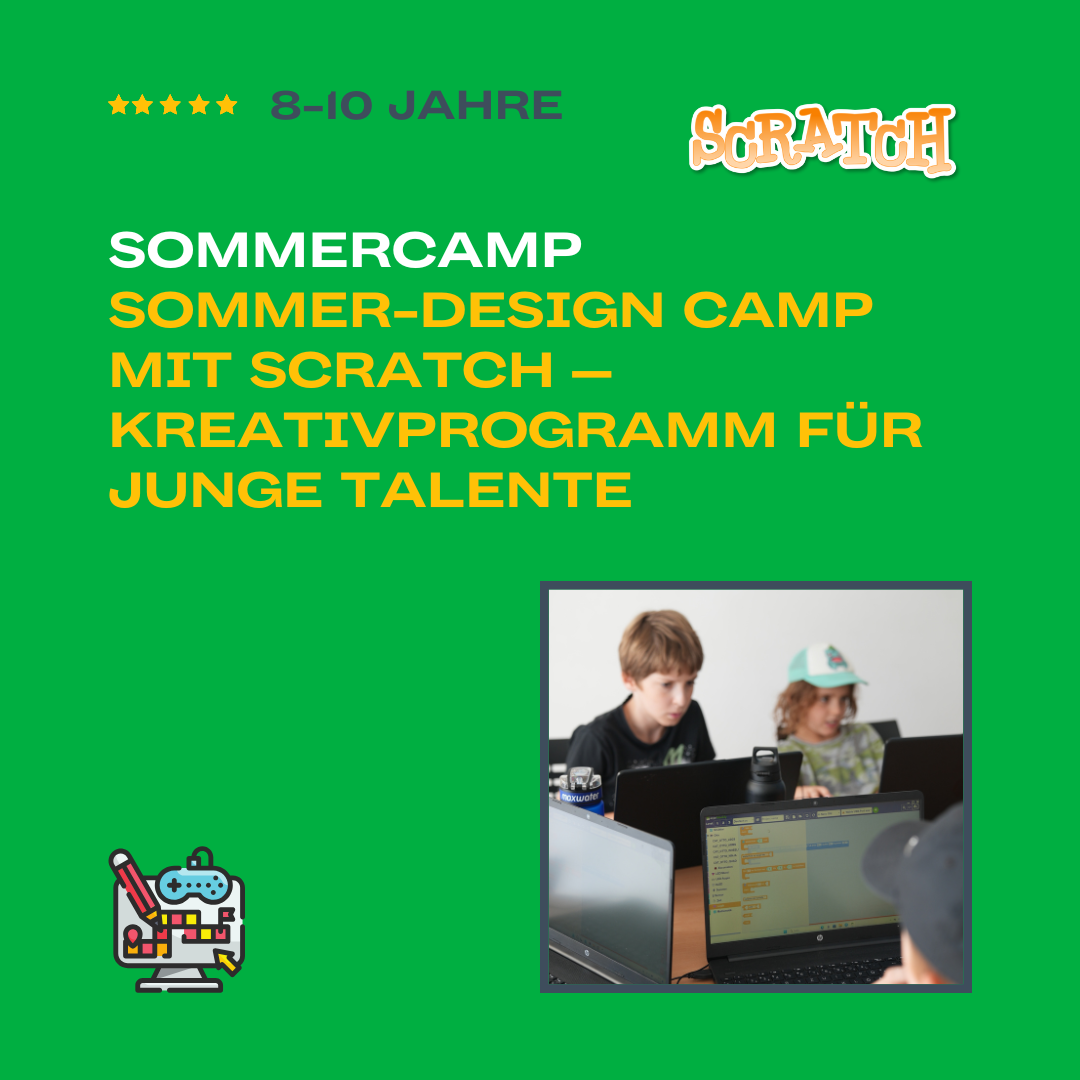 Kinder im Scratch Sommercamp lernen Programmieren und Design im Robbo Club