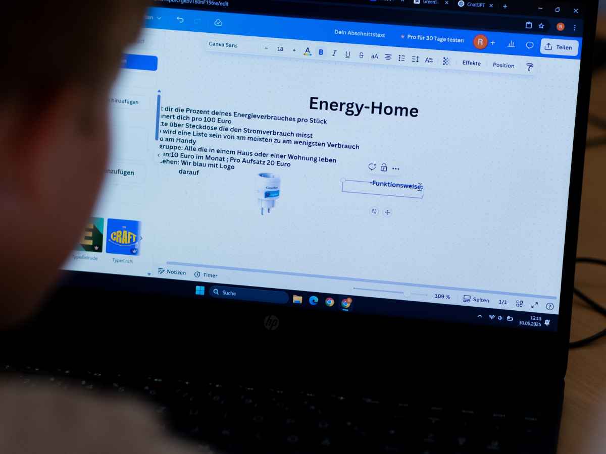 Digitale Projektarbeit am Laptop