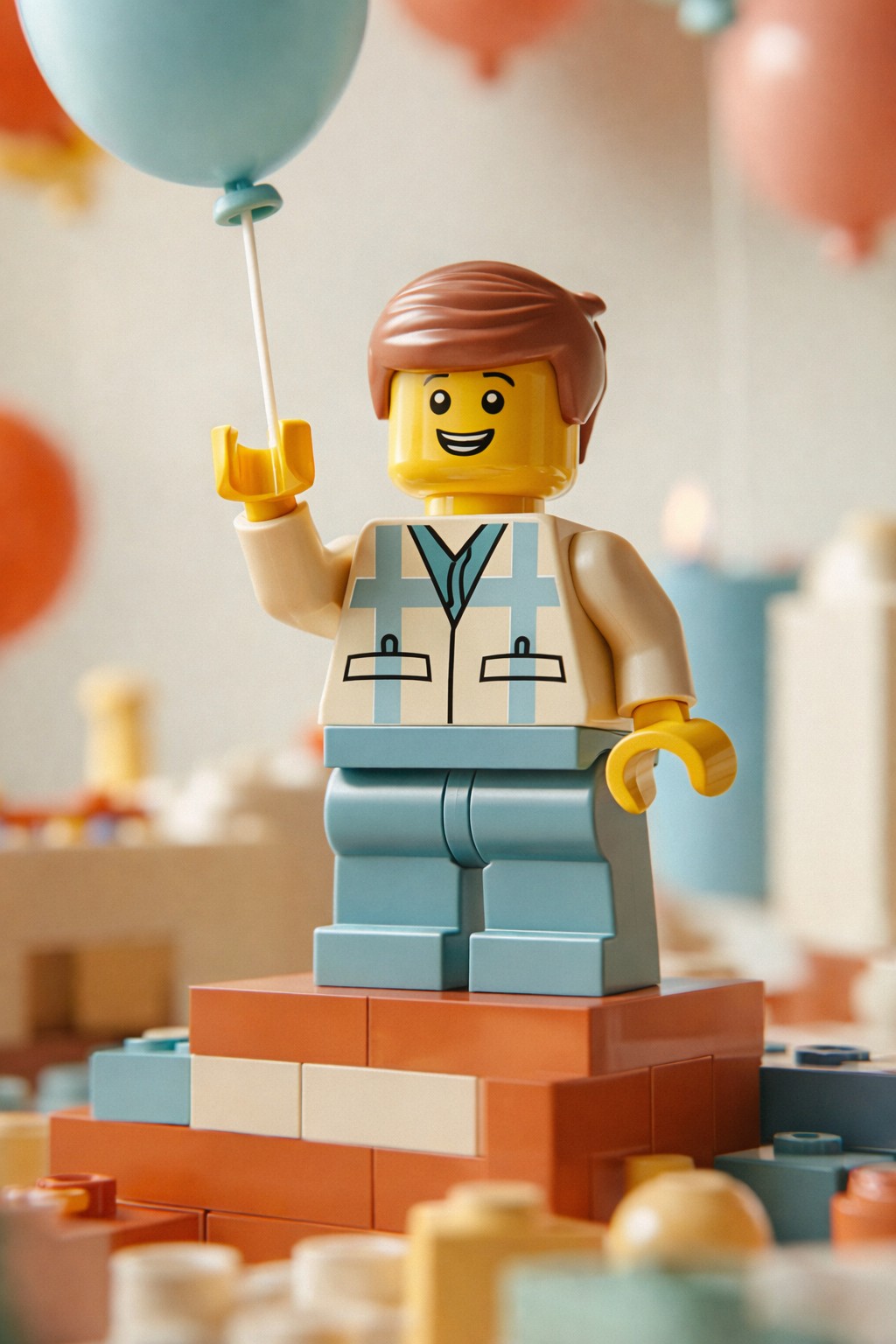 Lego-inspirierte Geburtstagseinladung für Kinder