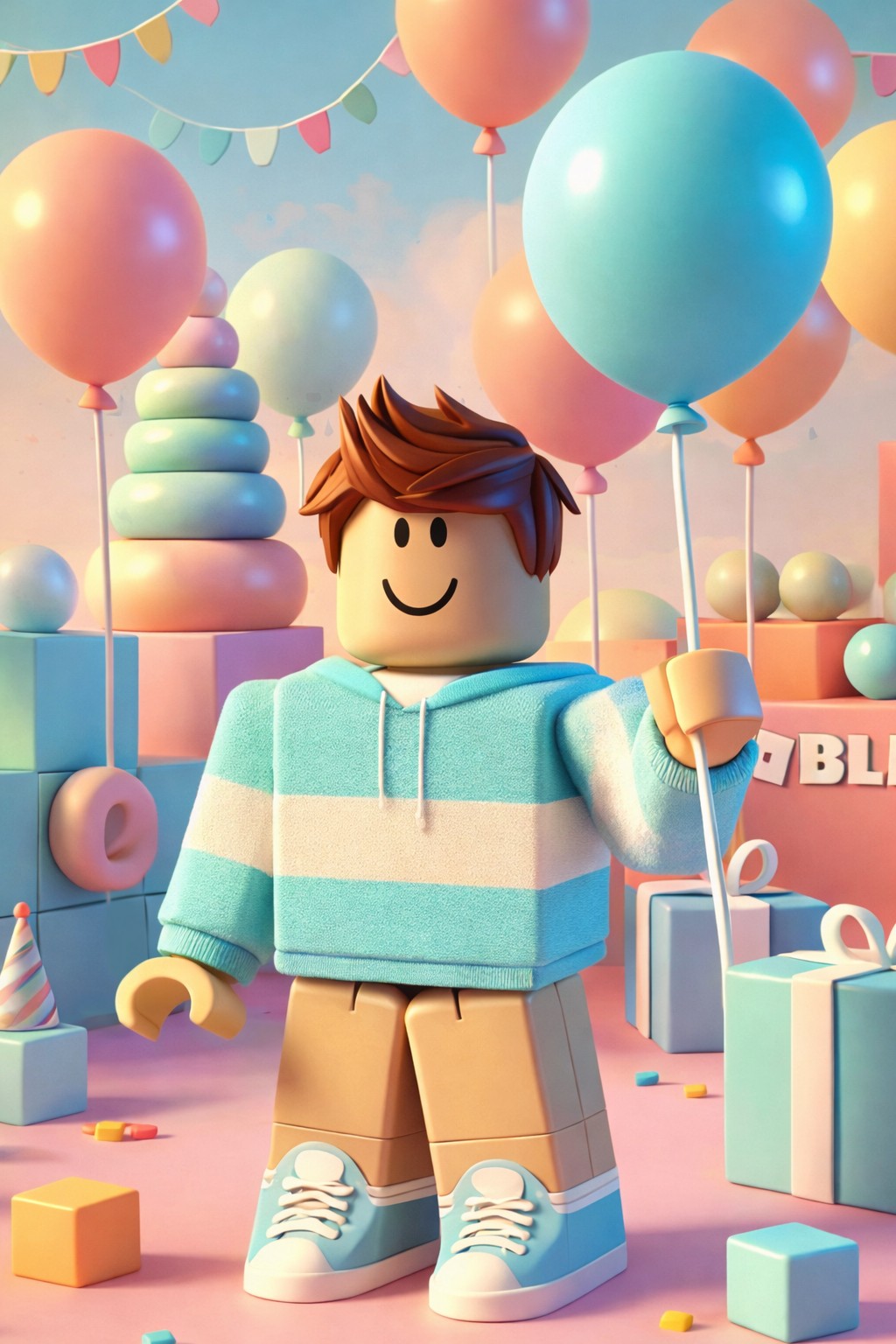 Roblox-inspirierte Geburtstagseinladung für Kinder