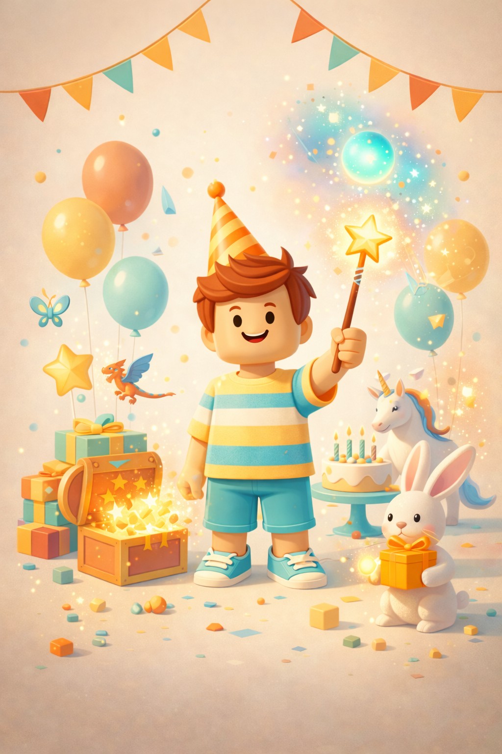 Zauberer Geburtstagseinladung für Kinder