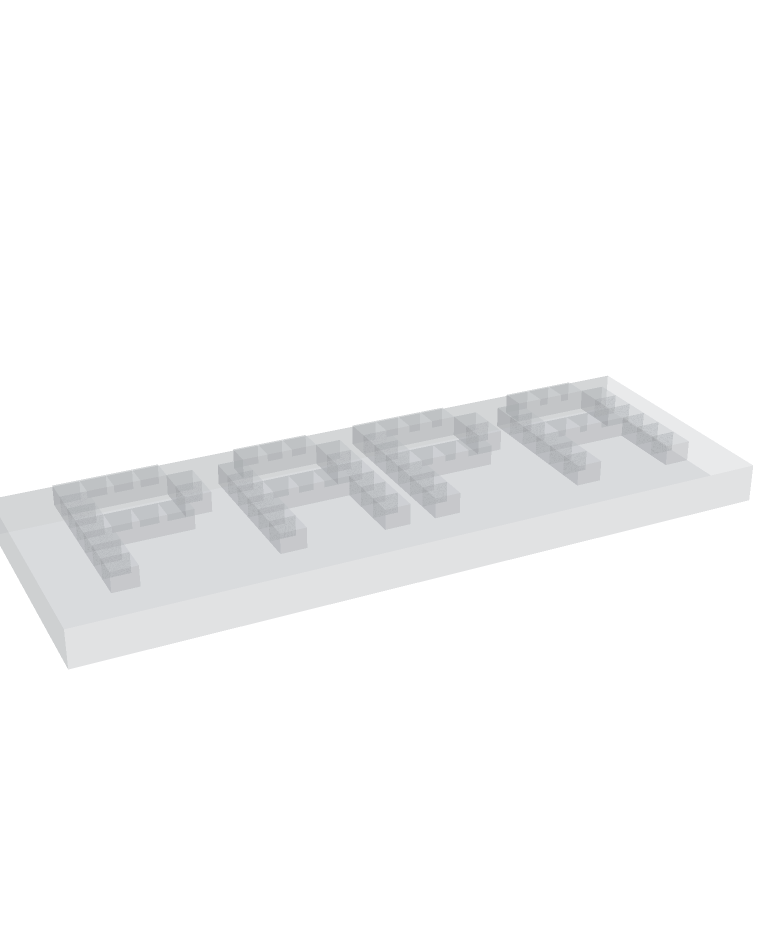 Umriss des Namensschilds vor dem 3D-Druck