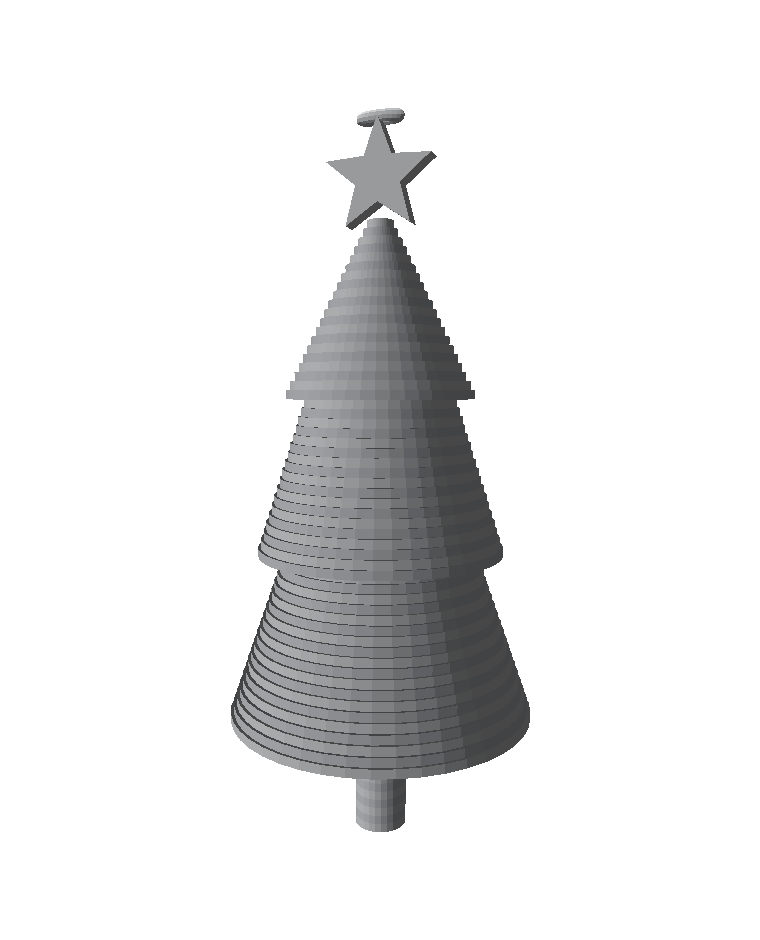 Der Christbaum-Anhänger als ungedruckte Rohform, bevor der 3D-Druck startet